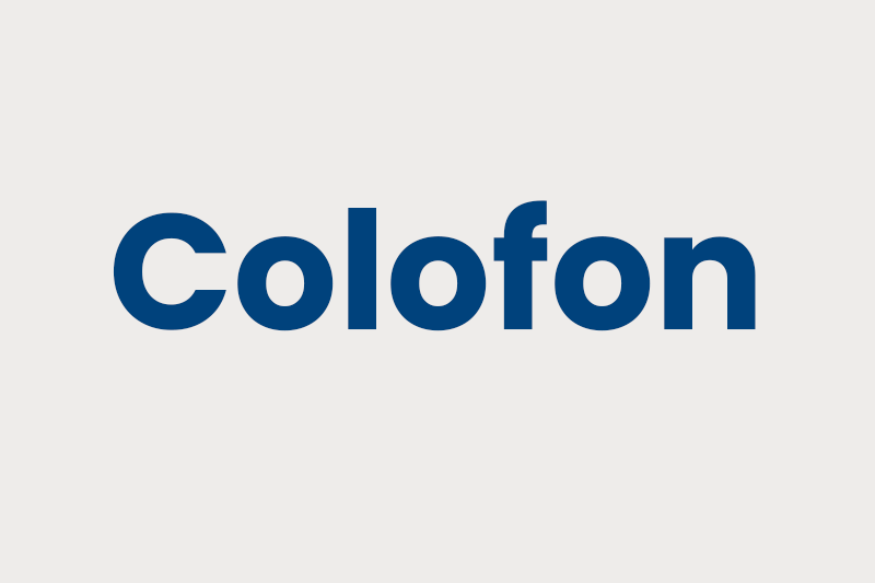 Colofon